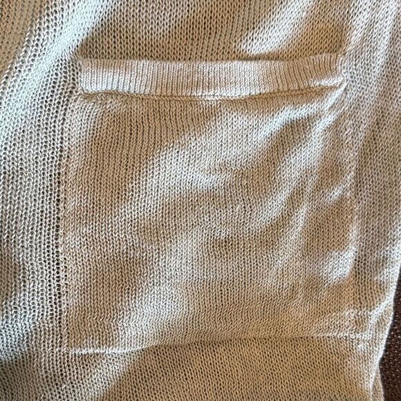 J.Jill Women's Light Green Open Front Long Line Cardigan size Medium Petite - Picture 5 of 8